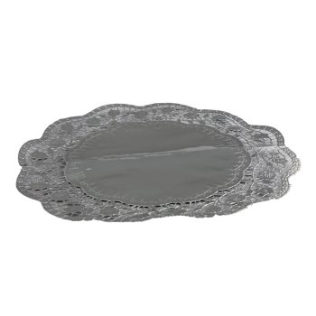 100 Stk. Tortenspitzen Tortenunterlagen silber Ø 32 cm